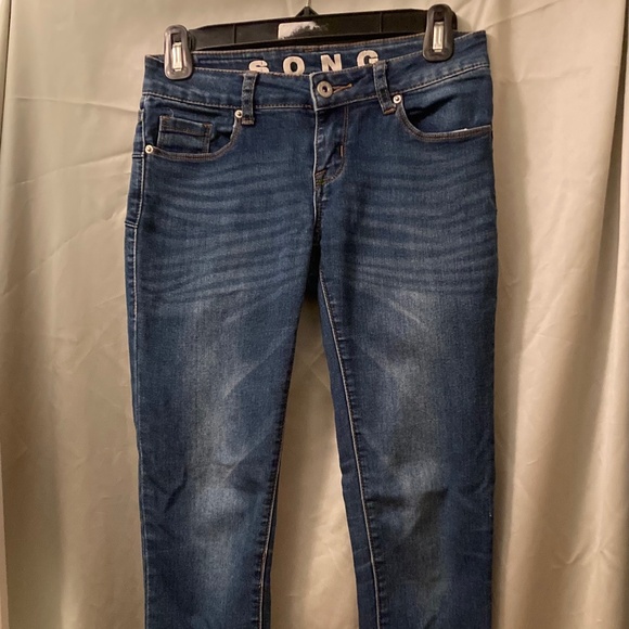 S.O.N.G. Skinny Blue Jeans Low Rise Size 0 VGUC - Picture 1 of 11